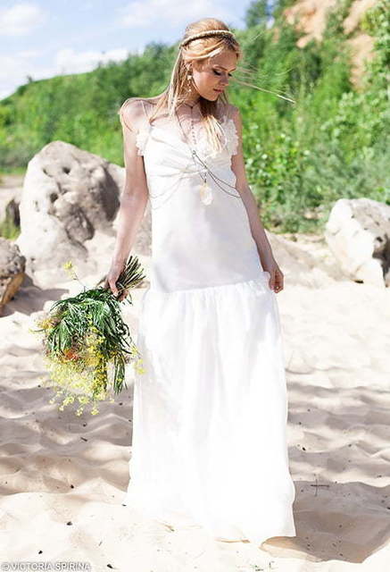 Свадебное платье Seleli. Силуэт Прямое. Цвет Белый / Молочный. Вид 1
