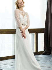 Свадебное платье Betney. Силуэт Прямое. Цвет Белый / Молочный. Вид 1