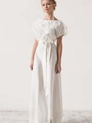 Свадебное платье Aeria. Силуэт Прямое. Цвет Белый / Молочный. Вид 1