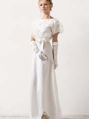 Свадебное платье Aeria. Силуэт Прямое. Цвет Белый / Молочный. Вид 2