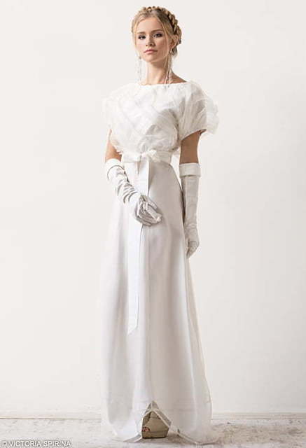 Свадебное платье Aeria. Силуэт Прямое. Цвет Белый / Молочный. Вид 2