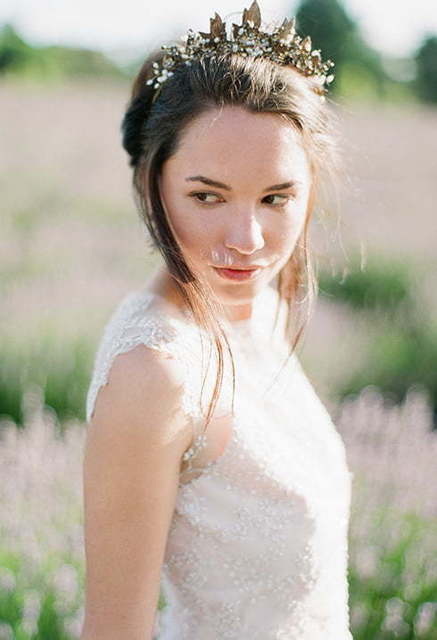 Свадебное платье Ephtalite. Силуэт Прямое. Цвет Белый / Молочный, Персик / Оранжевый, оттенки Розового. Вид 4