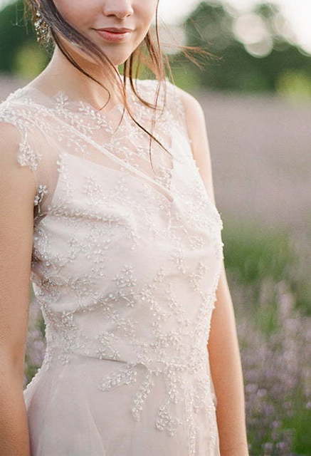 Свадебное платье Ephtalite. Силуэт Прямое. Цвет Белый / Молочный, Персик / Оранжевый, оттенки Розового. Вид 8