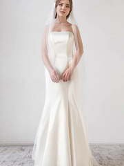 Свадебное платье Patrina. Силуэт Прямое, Рыбка. Цвет Белый / Молочный, Айвори / Капучино. Вид 1