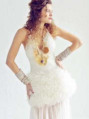 Свадебное платье Sheila. Силуэт Прямое. Цвет Белый / Молочный, Айвори / Капучино. Вид 2