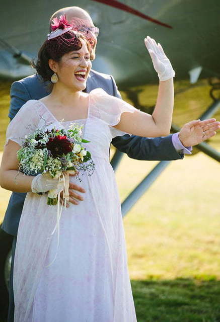 Свадебное платье Melody. Силуэт Греческий, Прямое. Цвет Белый / Молочный, оттенки Розового. Вид 4