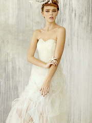 Свадебное платье Medusa. Силуэт Прямое. Цвет Айвори / Капучино. Вид 1