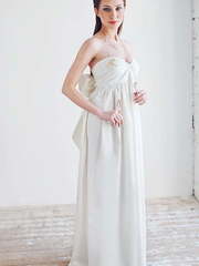 Свадебное платье Hawaii. Силуэт Прямое, Греческий. Цвет Белый / Молочный, Айвори / Капучино. Вид 1