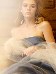 Свадебное платье Mela. Силуэт Пышное. Цвет Голубой / Синий. Вид 2