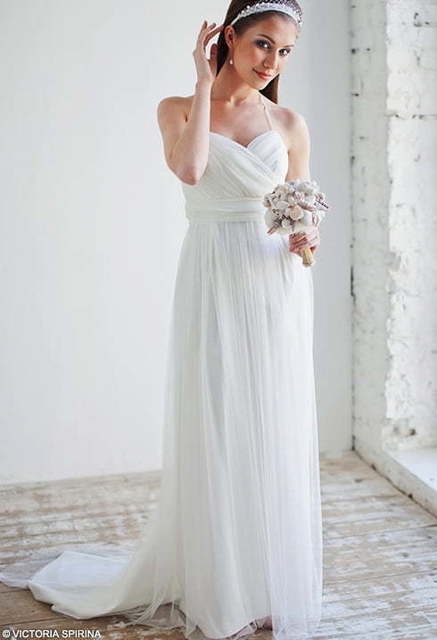 Свадебное платье Nymph. Силуэт Прямое, Греческий. Цвет Белый / Молочный. Вид 1