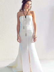 Свадебное платье Sandra. Силуэт Прямое. Цвет Белый / Молочный. Вид 1