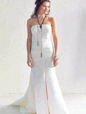 Свадебное платье Sandra. Силуэт Прямое. Цвет Белый / Молочный. Вид 1