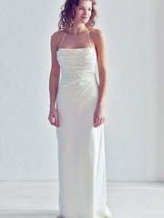 Свадебное платье Flos. Силуэт Прямое. Цвет Белый / Молочный. Вид 1