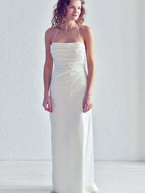 Свадебное платье Flos. Силуэт Прямое. Цвет Белый / Молочный. Вид 1