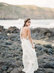 Свадебное платье Sepia. Силуэт Прямое. Цвет Белый / Молочный. Вид 2