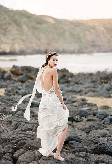 Свадебное платье Sepia. Силуэт Прямое. Цвет Белый / Молочный. Вид 4