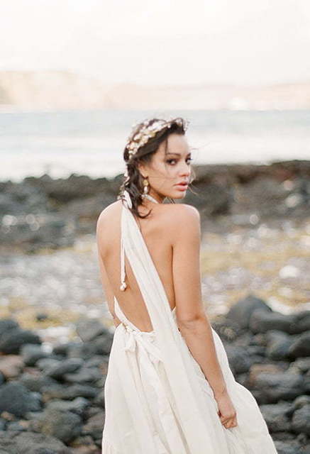 Свадебное платье Sepia. Силуэт Прямое. Цвет Белый / Молочный. Вид 5