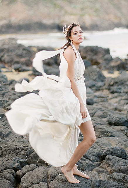 Свадебное платье Sepia. Силуэт Прямое. Цвет Белый / Молочный. Вид 6