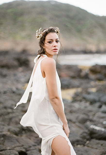 Свадебное платье Glikeriya. Силуэт Прямое. Цвет Белый / Молочный. Вид 3