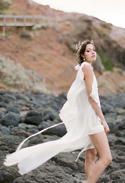 Свадебное платье Glikeriya. Силуэт Прямое. Цвет Белый / Молочный. Вид 4