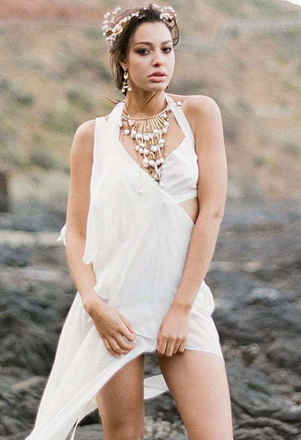 Свадебное платье Glikeriya. Силуэт Прямое. Цвет Белый / Молочный. Вид 6