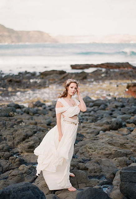 Свадебное платье Anthousa. Силуэт Прямое. Цвет Айвори / Капучино, Белый / Молочный. Вид 3