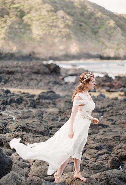 Свадебное платье Anthousa. Силуэт Прямое. Цвет Айвори / Капучино, Белый / Молочный. Вид 5