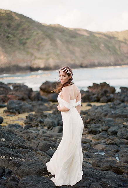 Свадебное платье Ateneys. Силуэт Прямое. Цвет Айвори / Капучино, Белый / Молочный. Вид 2