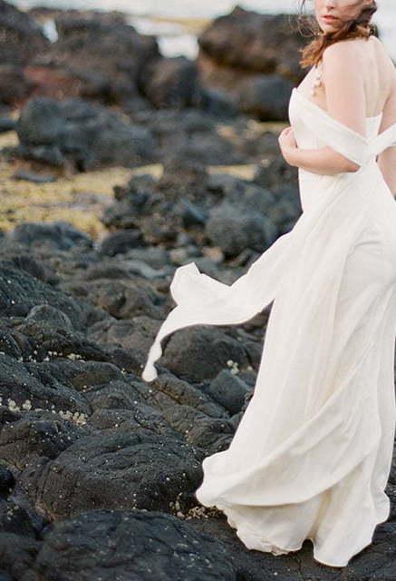 Свадебное платье Ateneys. Силуэт Прямое. Цвет Айвори / Капучино, Белый / Молочный. Вид 3