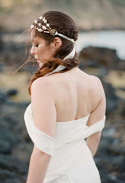 Свадебное платье Ateneys. Силуэт Прямое. Цвет Айвори / Капучино, Белый / Молочный. Вид 4