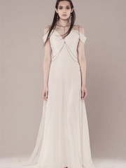 Свадебное платье Hermia. Силуэт Прямое. Цвет Белый / Молочный. Вид 1