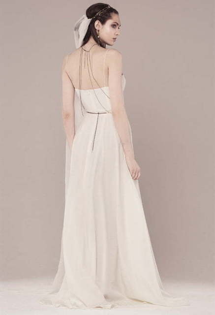 Свадебное платье Melaine. Силуэт Прямое. Цвет Белый / Молочный. Вид 2