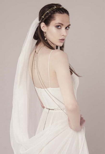 Свадебное платье Melaine. Силуэт Прямое. Цвет Белый / Молочный. Вид 4