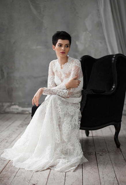 Свадебное платье Kifi. Силуэт Прямое. Цвет Белый / Молочный. Вид 2