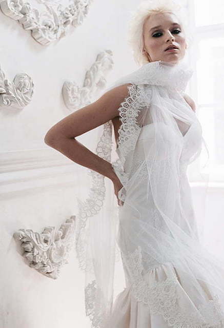 Свадебное платье Nephthys. Силуэт Рыбка, Прямое. Цвет Белый / Молочный. Вид 4