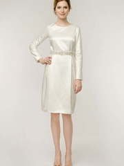 Свадебное платье Lana. Силуэт Прямое. Цвет Айвори / Капучино. Вид 1