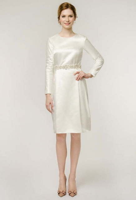 Свадебное платье Lana. Силуэт Прямое. Цвет Айвори / Капучино. Вид 3