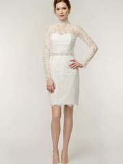 Свадебное платье Lena. Силуэт Прямое. Цвет Белый / Молочный. Вид 1