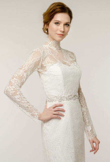 Свадебное платье Lena. Силуэт Прямое. Цвет Белый / Молочный. Вид 3