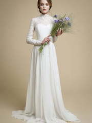 Свадебное платье Nessa. Силуэт Прямое. Цвет Белый / Молочный. Вид 1