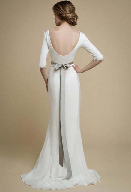 Свадебное платье Alice. Силуэт Прямое. Цвет Белый / Молочный. Вид 2