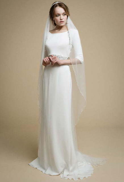 Свадебное платье Alice. Силуэт Прямое. Цвет Белый / Молочный. Вид 4