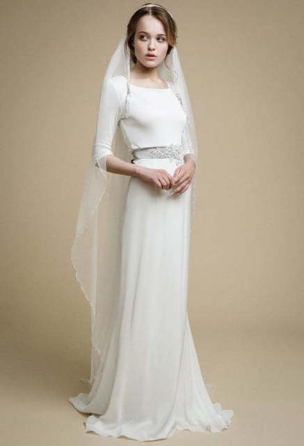 Свадебное платье Alice. Силуэт Прямое. Цвет Белый / Молочный. Вид 9