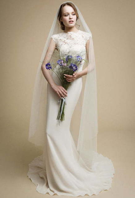 Свадебное платье Andera. Силуэт Рыбка. Цвет Айвори / Капучино, Белый / Молочный. Вид 3