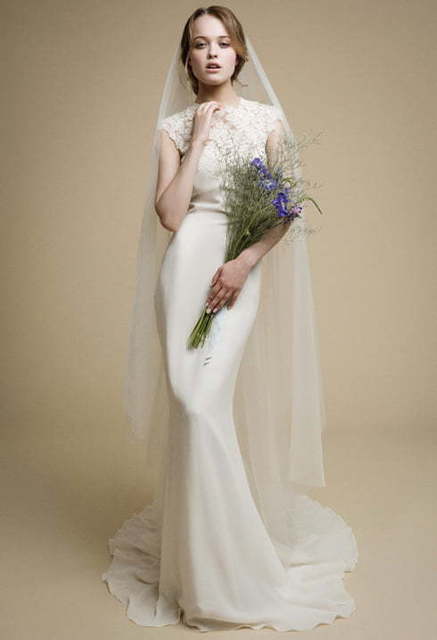 Свадебное платье Andera. Силуэт Рыбка. Цвет Айвори / Капучино, Белый / Молочный. Вид 4