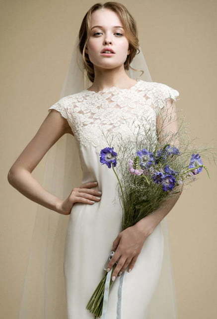 Свадебное платье Andera. Силуэт Рыбка. Цвет Айвори / Капучино, Белый / Молочный. Вид 6