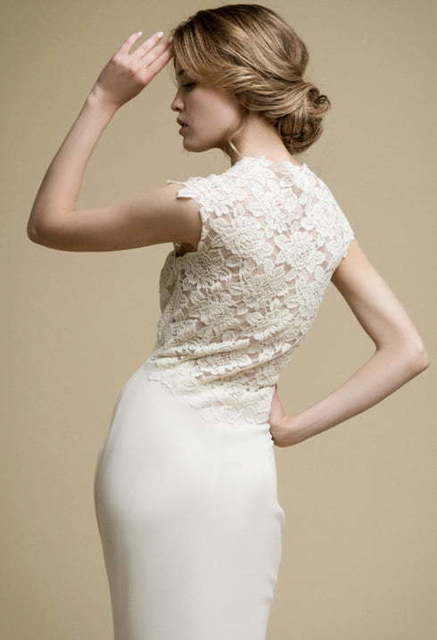 Свадебное платье Andera. Силуэт Рыбка. Цвет Айвори / Капучино, Белый / Молочный. Вид 7