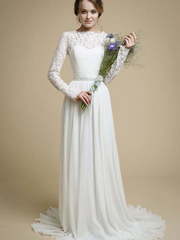 Свадебное платье Inna. Силуэт Прямое. Цвет Белый / Молочный. Вид 1