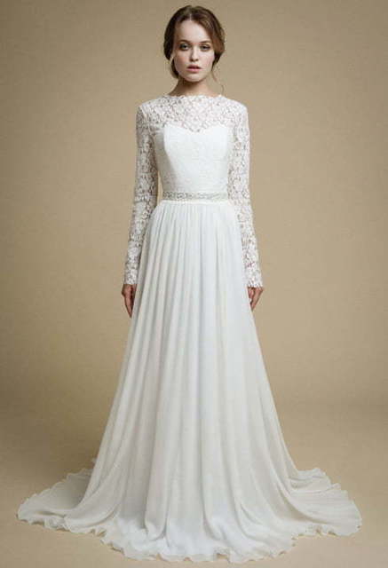 Свадебное платье Inna. Силуэт Прямое. Цвет Белый / Молочный. Вид 8