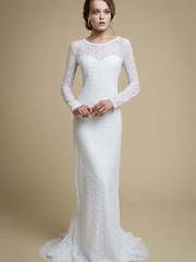 Свадебное платье Umelia. Силуэт Прямое, Рыбка. Цвет Белый / Молочный. Вид 1